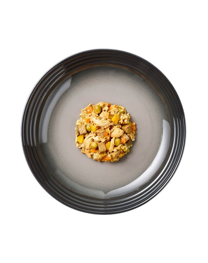 ENCORE Dog Huhn mit Rinderleber und Gemüse in Brühe für Hunde 12x156g