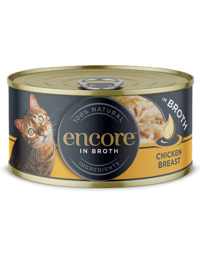 ENCORE Cat Hühnerbrust in Brühe für Katzen 16x70g
