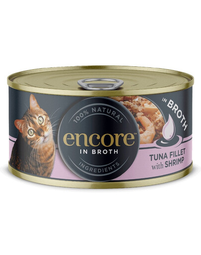 ENCORE Cat Thunfischfilet mit Krabben in Brühe für Katzen 16x70g