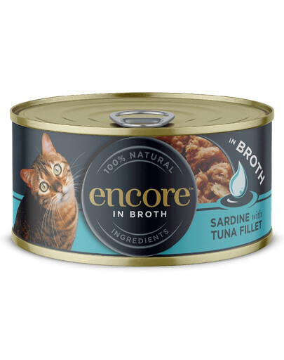 ENCORE Cat Sardine mit Thunfisch in Brühe für Katzen 16x70g