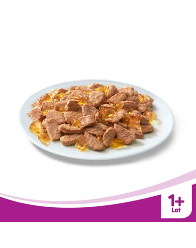 WHISKAS Adult 400 g - Nassfutter mit Thunfisch in Gelee für adulte Katzen