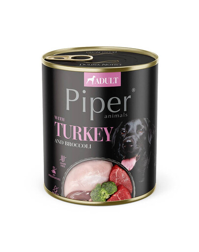 DOLINA NOTECI PIPER Nassfutter mit Pute und Brokkoli für Hunde 800g