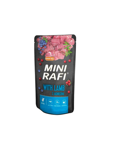 RAFI Mini Nassfutter mit Lammfleisch für kleine Rassen 150 g