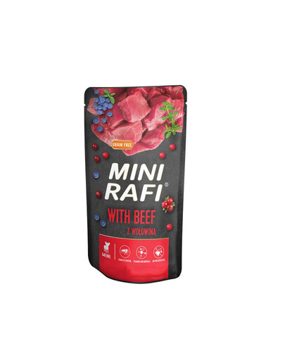 RAFI Mini Rindfleisch-Nassfutter für kleine Rassen 150 g