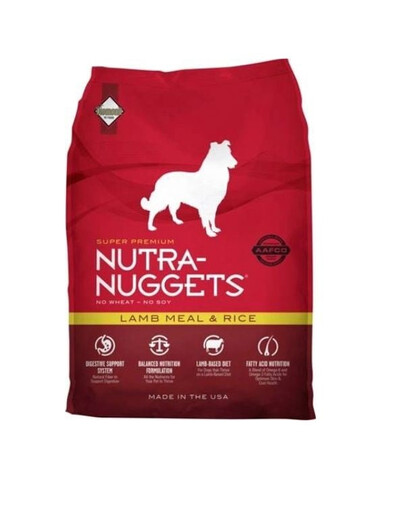 NUTRA NUGGETS Lamb Meal and Rice für Hunde mit Hautproblemen 15 kg