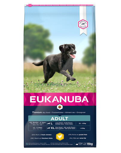 EUKANUBA Adult Large Breeds reich an frischem Huhn 15kg