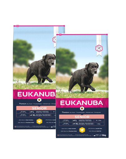 EUKANUBA Caring Senior Large Breed reich an frischem Huhn 30 kg (2 x 15kg)