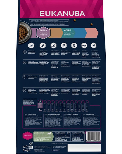 EUKANUBA Grain Free L Puppy Lammfleisch 3 kg für Welpen großer Rassen