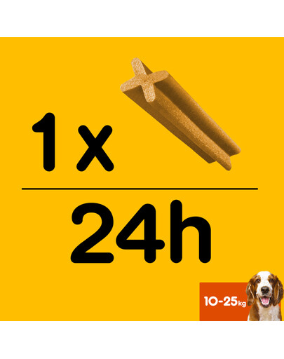 PEDIGREE DentaStix (mittlere Rassen) Zahnsnack für Hunde 28 Stück 4x180g