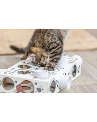 TRIXIE Cat Activity Paws'n'Treats Box pädagogisches Katzenspielzeug 35×7×20 cm