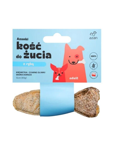AZANKI Knochen Garnele für Hund 12 cm