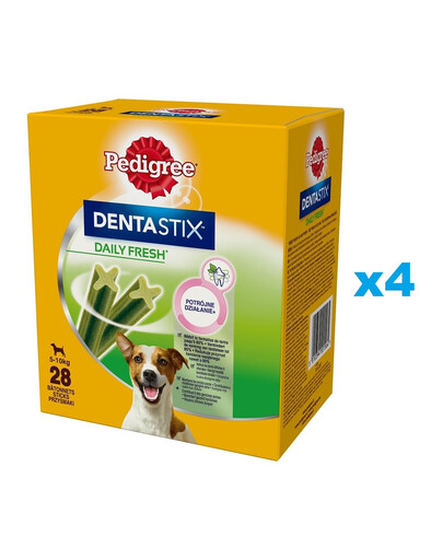 PEDIGREE DentaStix Daily Fresh: Leckerlis mit Hühnergeschmack für kleine Rassen 16x110g