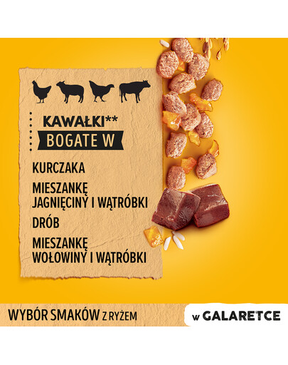 PEDIGREE Junior Mix Beutel 12x100g: Nassfutter für Welpen mit Reis, Huhn, Lamm, Geflügel und Rindfleisch in Gelee