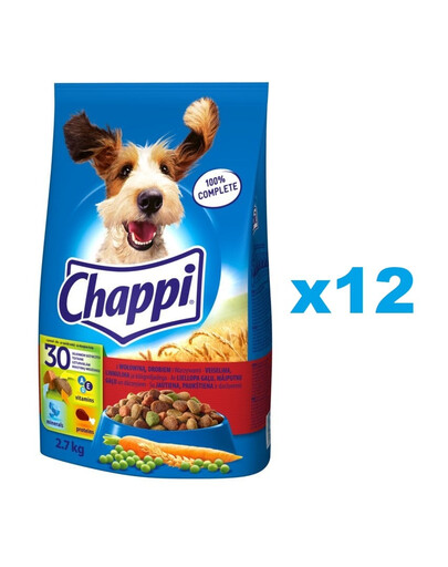 CHAPPI 3x2.7 kg - Trockenfutter mit Rind, Geflügel, Gemüse