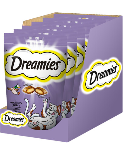 DREAMIES 6x60 g : Leckerlis mit köstlicher Ente für Ihre Katze