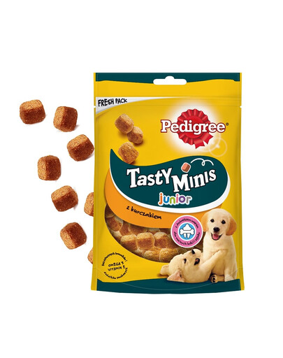 PEDIGREE Tasty Minis Junior 125 g Welpenleckerli mit Huhn
