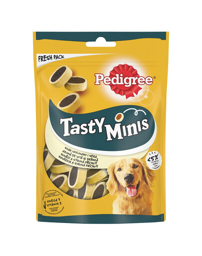 PEDIGREE Tasty Minis mit Käse und Rindfleischgeschmack 6 x 140 g