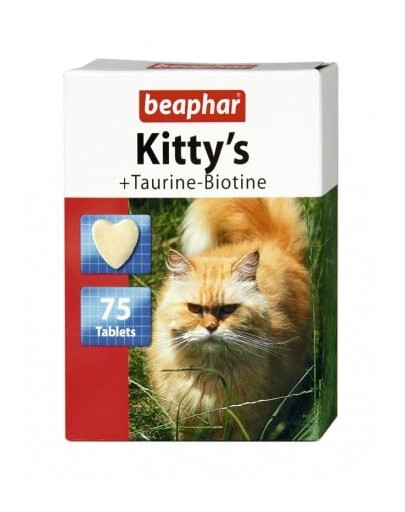 BEAPHAR Kitty`S Tabletten mit Taurin und Biotin für Katzen 75 St.