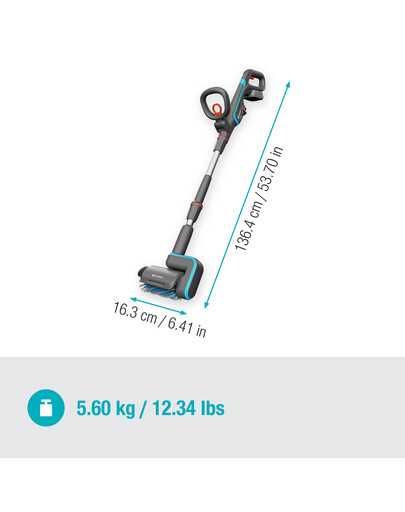 GARDENA Akku Terrassenbürste AquaBrush Universal 04/18V P4A mit Batterie