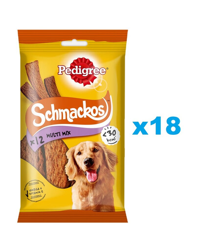PEDIGREE Schmackos 18x 86g: Hundeleckerlis mit Rindfleisch