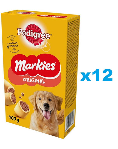 PEDIGREE Markies Original: Knusperkekse für adulte Hunde 12x500g