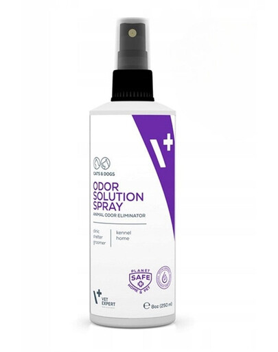 VET EXPERT Odor Solution Spray Animal Odor Eliminator Geruchsneutralisierer für Hunde und Katzen 250 ml