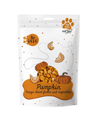 PAKA ZWIERZAKA PEPE Freeze-dried gefriergetrocknete Snacks Kürbis für alle Hunde 20g