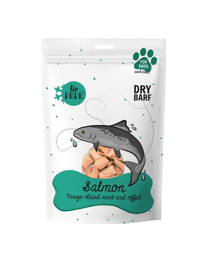 PAKA ZWIERZAKA PEPE Freeze-dried liofilizowane mięso filet z łososia dla psa 60g
