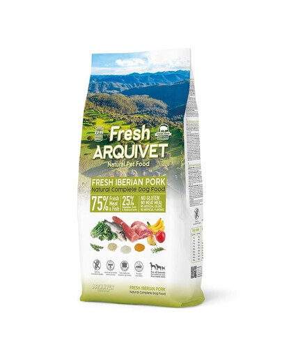 ARQUIVET Fresh Halbfeuchtes Hundefutter aus iberischem Schweinefleisch und Meeresfisch 10 kg