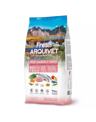 ARQUIVET Fresh Halbfeuchtes Hundefutter Lachs mit Pute 10 kg