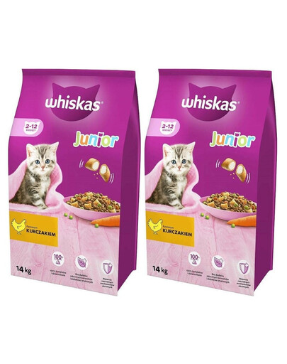 WHISKAS Junior Chicken ( Huhn )14kg x 2