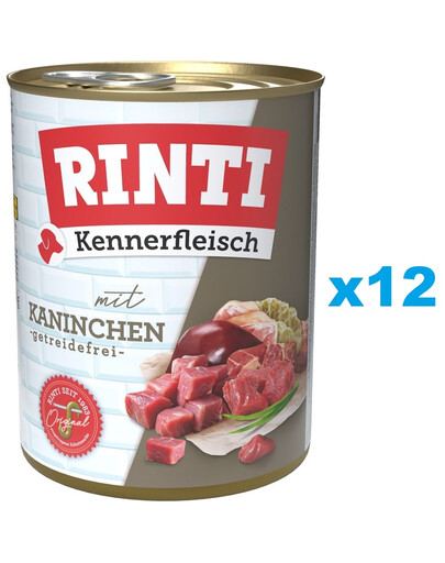 RINTI Kennerfleisch Rabbit Kaninchen 12 x 800 g