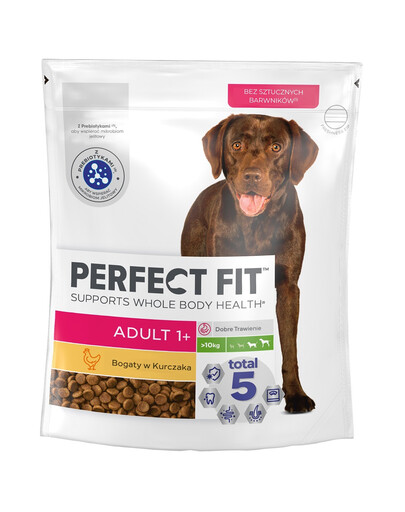 PERFECT FIT Adult 1+: Trockenvollnahrung mit Huhn für adulte Hunde großer Rassen 825g