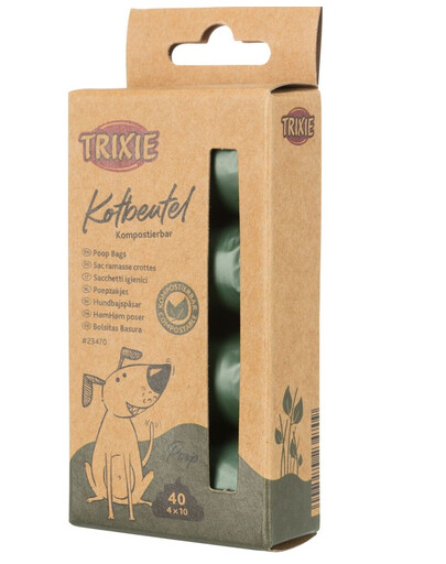 TRIXIE Hundekotbeutel, kompostierbar 4x10 Stück