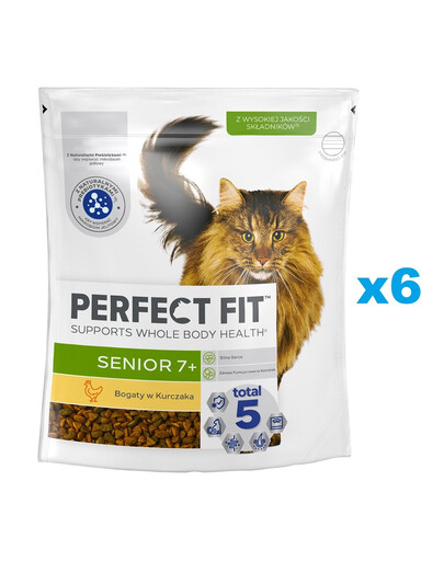 PERFECT FIT (Senior 7+) 6x750  Reich an Huhn – Trockenfutter für ältere Katzen
