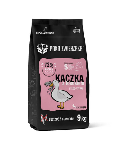 PAKA ZWIERZAKA Seven’th Heaven Trockenfutter mit Ente und Lachs für Welpen S 9 kg