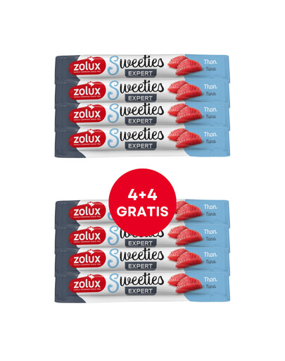 ZOLUX Cremesnack für Katzen SWEETIES mit Thunfisch 8 x 14g (4+4 GRATIS)