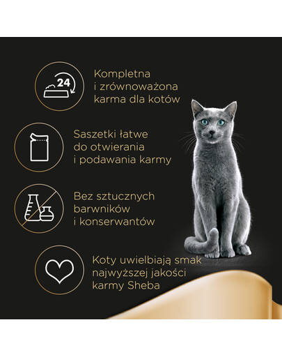 SHEBA Tüte 6x50g Fresh & Fine - Katzennassfutter in Sauce (Huhn, Rind, Ente)