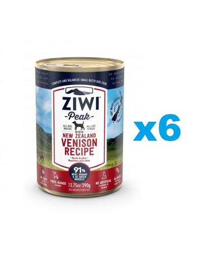 ZIWIPEAK Dog Venison Hirsch 6x390 g