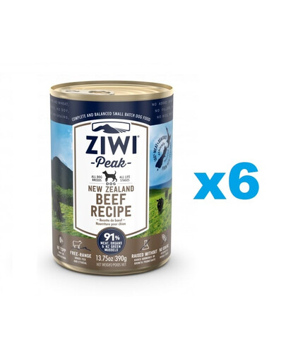 ZIWIPEAK Dog Beef Rind 6x390 g