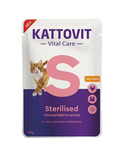 KATTOVIT Vital Care Sterilised mit Huhn 12x85 g