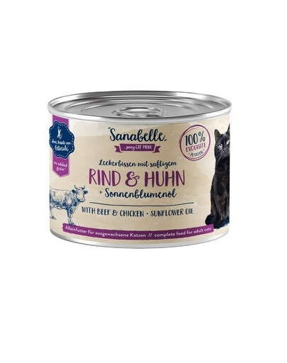 SANABELLE Beef & Chicken 195 g Nassfutter für ausgewachsene Katzen