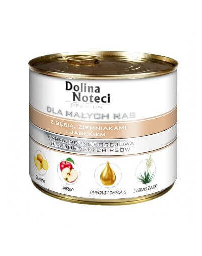 DOLINA NOTECI Premium kleine Rennen mit Gans, Kartoffeln und Apfel 185g