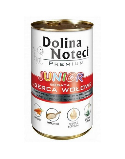 DOLINA NOTECI Premium Junior reich an Rinderherzen 400 g