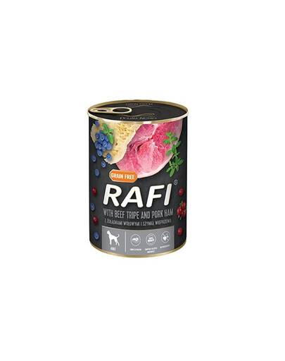 RAFI Futter mit Schinken und Rindermagen, Heidelbeeren und Preiselbeeren 400g