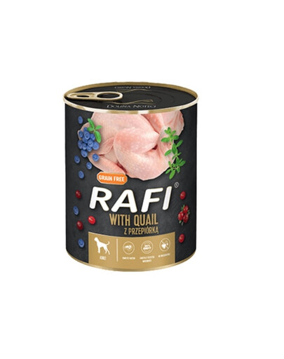 5 x 800 g DOLINA NOTECI RAFI Nassfutter mit Wachtel für Hunde