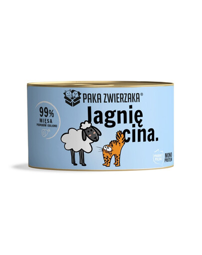 PAKA ZWIERZAKA Nassfutter für Katzen mit Lammfleisch 200 g