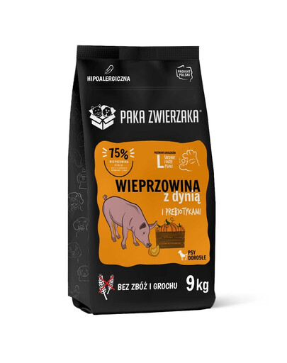 PAKA ZWIERZAKA Seventh Heaven Trockenfutter mit Schweinefleisch und Kürbis L 9 kg