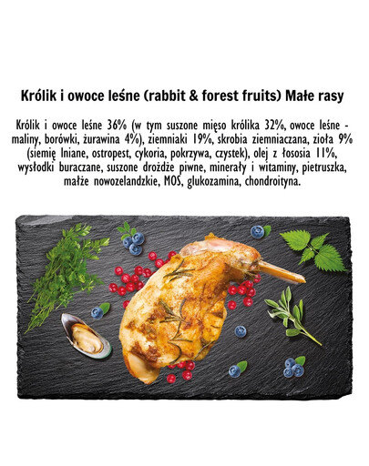 PAKA ZWIERZAKA Seventh Heaven Trockenfutter mit Kaninchen und Waldfrüchten S 9kg