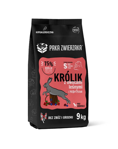 PAKA ZWIERZAKA Seventh Heaven Trockenfutter mit Kaninchen und Waldfrüchten S 9kg